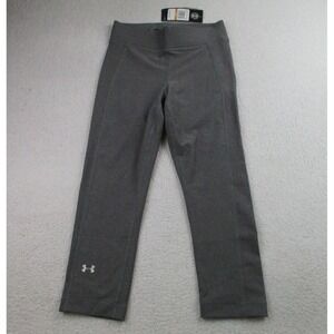 NWT Under Armour Compression Capri‎ Leggings Womens S Gray HeatGear Gym Workout
